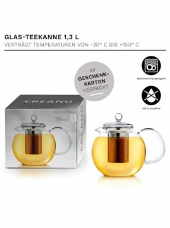 Besorgen 🔥 Kaffee- & Teegeschirr Creano 1x Teekanne 1.3l "Schnabel" Mit Edelstahlsieb Und 1x Edelstahl-Stövchen Günstig Kaufen 🌟 -Günstiges Creano Geschäft creano 1x teekanne 1 3l schnabel mit edelstahlsieb und 1x edelstahl stovchen 8