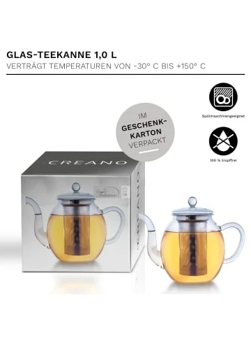 Bestpreis ✔️ Kaffee- & Teegeschirr Creano 1x Teekanne 1000ml "hoch" Mit Edelstahlsieb Und 1x Edelstahl-Stövchen Günstig Kaufen 😉 10 Bestpreis ✔️ Kaffee- & Teegeschirr Creano 1x Teekanne 1000ml "hoch" Mit Edelstahlsieb Und 1x Edelstahl-Stövchen Günstig Kaufen 😉 - Image 8