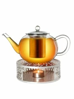 Besorgen 💯 Kaffee- & Teegeschirr Creano 1x Teekanne 800ml "bauchig" Mit Edelstahlsieb Und 1x Edelstahl-Stövchen Günstig Kaufen 🎉