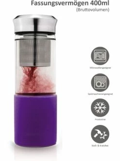 Brandneu 🌟 Gläser Creano 2er Set Creano "Teamaker" In Mint Und Lila, 400ml Günstig Kaufen 🧨 -Günstiges Creano Geschäft creano 2er set creano teamaker in mint und lila 400ml 3