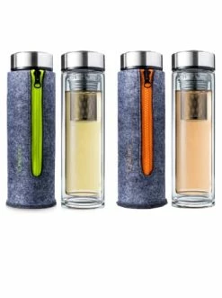 Großhandel 😉 Gläser Creano 2er Set Creano "Thermo-Teamaker" (Zipper Grün & Orange), 400ml Günstig Kaufen 🛒