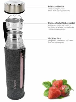 Großhandel 😉 Gläser Creano 2er Set Creano "Thermo-Teamaker" (Zipper Grün & Orange), 400ml Günstig Kaufen 🛒 -Günstiges Creano Geschäft creano 2er set creano thermo teamaker zipper grun and orange 400ml 7