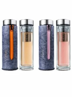 Großhandel 🌟 Gläser Creano 2er Set Creano "Thermo-Teamaker" (Zipper Orange & Rosa) Günstig Kaufen ❤️