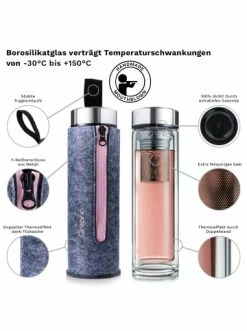 Bestes Angebot 😉 Gläser Creano 2er Set Creano "Thermo-Teamaker" (Zipper Rosa & Grün), 400ml Günstig Kaufen 🤩 -Günstiges Creano Geschäft creano 2er set creano thermo teamaker zipper rosa and grun 400ml 3