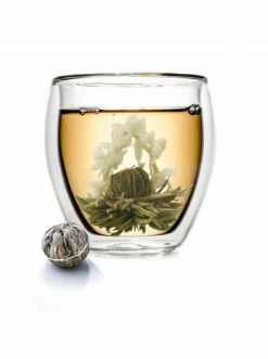 Billig 🤩 Kaffee- & Teegeschirr Creano 2tlg. Set: Doppelwandglas 400ml + Teeblume Günstig Kaufen 🎉