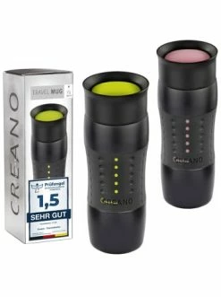 Neu 🥰 Gläser Creano 2x Creano Travel-Mug 400ml Rosa + Grün Isolierend Aus Edelstahl Günstig Kaufen 🧨