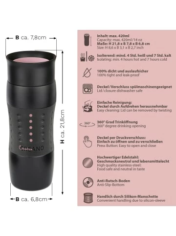 Neu 🥰 Gläser Creano 2x Creano Travel-Mug 400ml Rosa + Grün Isolierend Aus Edelstahl Günstig Kaufen 🧨 6 Neu 🥰 Gläser Creano 2x Creano Travel-Mug 400ml Rosa + Grün Isolierend Aus Edelstahl Günstig Kaufen 🧨 - Image 5