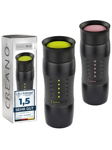 Neu 🥰 Gläser Creano 2x Creano Travel-Mug 400ml Rosa + Grün Isolierend Aus Edelstahl Günstig Kaufen 🧨 2 Neu 🥰 Gläser Creano 2x Creano Travel-Mug 400ml Rosa + Grün Isolierend Aus Edelstahl Günstig Kaufen 🧨