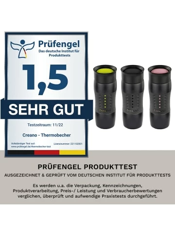 Beste Bewertungen von 🥰 Gläser Creano 2x Creano Travel-Mug 400ml Schwarz + Grün Isolierend Aus Edelstahl Günstig Kaufen 😉 6 Beste Bewertungen von 🥰 Gläser Creano 2x Creano Travel-Mug 400ml Schwarz + Grün Isolierend Aus Edelstahl Günstig Kaufen 😉 - Image 4