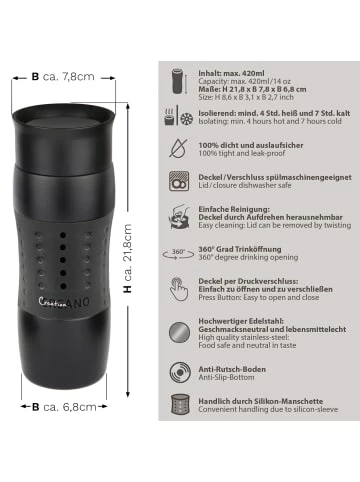 Beste Bewertungen von 🥰 Gläser Creano 2x Creano Travel-Mug 400ml Schwarz + Grün Isolierend Aus Edelstahl Günstig Kaufen 😉 9 Beste Bewertungen von 🥰 Gläser Creano 2x Creano Travel-Mug 400ml Schwarz + Grün Isolierend Aus Edelstahl Günstig Kaufen 😉 - Image 7