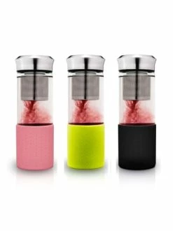 Neu ✨ Gläser Creano 3er Set Creano "Teamaker" In Rosa, Schwarz Und Grün, 400ml Günstig Kaufen 🤩