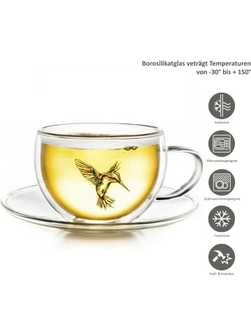 Schlussverkauf 🔥 Gläser Creano 3er Set Thermo-Tasse "Hummi"mit Untersetzer In Bunt - 250ml Günstig Kaufen 🎁 4 Schlussverkauf 🔥 Gläser Creano 3er Set Thermo-Tasse "Hummi"mit Untersetzer In Bunt - 250ml Günstig Kaufen 🎁 - Image 2