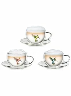 Schlussverkauf 🔥 Gläser Creano 3er Set Thermo-Tasse "Hummi"mit Untersetzer In Bunt - 250ml Günstig Kaufen 🎁