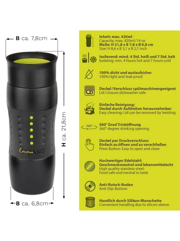 Am billigsten 😀 Gläser Creano 3x Creano Travel-Mug 400ml Schwarz + Rosa + Grün Isolierend Aus Edelstahl Günstig Kaufen ❤️ 7 Am billigsten 😀 Gläser Creano 3x Creano Travel-Mug 400ml Schwarz + Rosa + Grün Isolierend Aus Edelstahl Günstig Kaufen ❤️ - Image 5