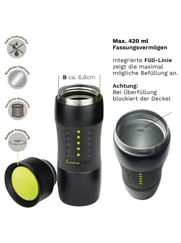 Am billigsten 😀 Gläser Creano 3x Creano Travel-Mug 400ml Schwarz + Rosa + Grün Isolierend Aus Edelstahl Günstig Kaufen ❤️ 9 Am billigsten 😀 Gläser Creano 3x Creano Travel-Mug 400ml Schwarz + Rosa + Grün Isolierend Aus Edelstahl Günstig Kaufen ❤️ - Image 7
