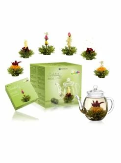 Billig 🔔 Kaffee- & Teegeschirr Creano 3x Teeblumen Geschenkset - 6x Grüner, 6x Weißer, 6x Mix Inkl. Teekannen 0.5l Günstig Kaufen 😀 -Günstiges Creano Geschäft creano 3x teeblumen geschenkset 6x gruner 6x weisser 6x mix inkl teekannen 0 5l 2