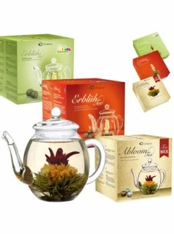 Billig 🔔 Kaffee- & Teegeschirr Creano 3x Teeblumen Geschenkset - 6x Grüner, 6x Weißer, 6x Mix Inkl. Teekannen 0.5l Günstig Kaufen 😀