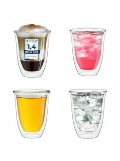 Bester Verkauf ✨ Gläser Creano 4er-Set "Thermo-Gläser" DG-V Doppelwandig, 400ml Günstig Kaufen ⭐