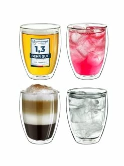 Schlussverkauf 🧨 Gläser Creano 4er Set Thermoglas Dg-h "Doppelwandglas" - 250ml Günstig Kaufen ⭐