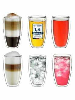 Neu ✨ Gläser Creano 6er Set Doppelwandgläser S-hoch, 400ml Günstig Kaufen 🔥