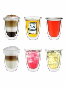 Rabatt 🧨 Gläser Creano 6er-Set "Thermo-Gläser" DG-V Doppelwandig, 250ml Günstig Kaufen ✨