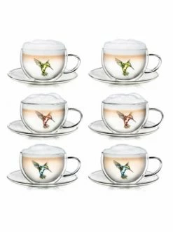 Auslauf ✔️ Gläser Creano 6er Set Thermo-Tasse "Hummi" Mit Untersetzer In Bunt - 250ml Günstig Kaufen 🔥