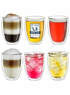 Budget 👏 Gläser Creano 6er Set Thermoglas Dg-h "Doppelwandglas" - 250ml Günstig Kaufen 🧨