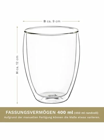 Auslauf 😍 Gläser Creano 6er Set Thermoglas Dg-h "Doppelwandglas" - 400ml Günstig Kaufen 🎁 8 Auslauf 😍 Gläser Creano 6er Set Thermoglas Dg-h "Doppelwandglas" - 400ml Günstig Kaufen 🎁 - Image 6