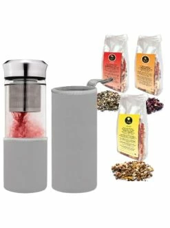 Top 10 🤩 Kaffee- & Teegeschirr Creano Creano "Teamaker" In Grau, 400ml + 3x Kräuter/Früchte Tee MIX 180gr Günstig Kaufen 🎁