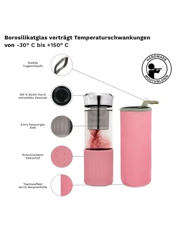 Neu 💯 Gläser Creano Creano "Teamaker" In Rosa, 400ml Günstig Kaufen 😍 4 Neu 💯 Gläser Creano Creano "Teamaker" In Rosa, 400ml Günstig Kaufen 😍 - Image 2