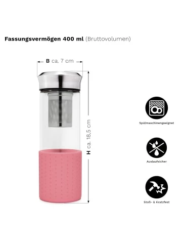 Neu 💯 Gläser Creano Creano "Teamaker" In Rosa, 400ml Günstig Kaufen 😍 5 Neu 💯 Gläser Creano Creano "Teamaker" In Rosa, 400ml Günstig Kaufen 😍 - Image 3