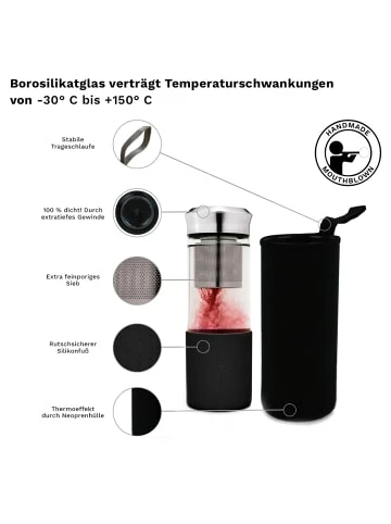 Neu 👏 Gläser Creano Creano "Teamaker" In Schwarz, 400ml Günstig Kaufen 🛒 4 Neu 👏 Gläser Creano Creano "Teamaker" In Schwarz, 400ml Günstig Kaufen 🛒 - Image 2