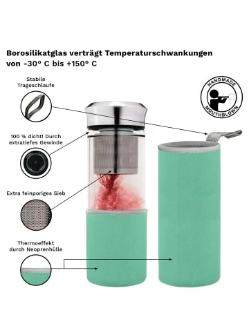 Brandneu ✨ Kaffee- & Teegeschirr Creano Creano "Teamaker" In Türkis, 400ml + 3x Kräuter/Früchte Tee MIX 180gr Günstig Kaufen ✨ 6 Brandneu ✨ Kaffee- & Teegeschirr Creano Creano "Teamaker" In Türkis, 400ml + 3x Kräuter/Früchte Tee MIX 180gr Günstig Kaufen ✨ - Image 4
