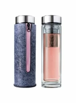 Bestpreis 🧨 Gläser Creano Creano "Thermo-Teamaker" Mit Zipper In Rosa, 400ml Günstig Kaufen 🔥