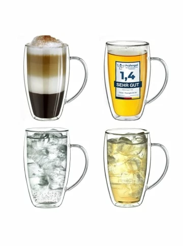 Angebote ❤️ Gläser Creano Doppelwandige Gläser S-HH Mit Henkel 250ml Im 4er Set Mit Thermoeffekt Art. 481 Günstig Kaufen 😉 3 Angebote ❤️ Gläser Creano Doppelwandige Gläser S-HH Mit Henkel 250ml Im 4er Set Mit Thermoeffekt Art. 481 Günstig Kaufen 😉