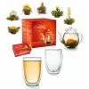 Billig 👏 Kaffee- & Teegeschirr Creano ErblühTee Geschenkset Weißer Tee + 2er Set Doppelwandgläser 250ml Günstig Kaufen 😉