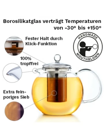 Top 10 🥰 Kaffee- & Teegeschirr Creano Glas-Teekanne 1.3l Mit Edelstahlsieb Und 3x 60g Kräuter/Früchte-Teemischungen Günstig Kaufen 🌟 5 Top 10 🥰 Kaffee- & Teegeschirr Creano Glas-Teekanne 1.3l Mit Edelstahlsieb Und 3x 60g Kräuter/Früchte-Teemischungen Günstig Kaufen 🌟 - Image 3