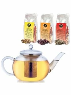 Bestes Angebot 🔥 Kaffee- & Teegeschirr Creano Glas-Teekanne 1.6l Mit Edelstahlsieb Und 3x 60g Kräuter/Früchte-Teemischungen Günstig Kaufen 👍