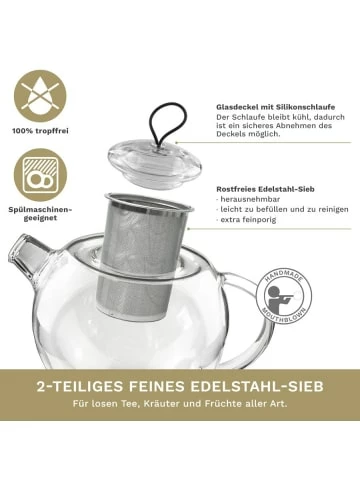 Top 10 🔔 Kaffee- & Teegeschirr Creano Glas Teekanne "Jumbo 1,0L" Aus Hitzebeständigem Glas Günstig Kaufen 🤩 5 Top 10 🔔 Kaffee- & Teegeschirr Creano Glas Teekanne "Jumbo 1,0L" Aus Hitzebeständigem Glas Günstig Kaufen 🤩 - Image 3