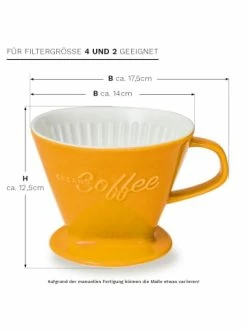 Rabatt ⌛ Kaffee- & Teegeschirr Creano Porzellan Kaffee-Filter In Safrangelb Günstig Kaufen 🛒 11 Rabatt ⌛ Kaffee- & Teegeschirr Creano Porzellan Kaffee-Filter In Safrangelb Günstig Kaufen 🛒 -Günstiges Creano Geschäft creano porzellan kaffee filter in safrangelb 3