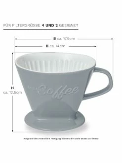Bestpreis 🔥 Kaffee- & Teegeschirr Creano Porzellan Kaffee-Filter In Steingrau Günstig Kaufen 🌟 -Günstiges Creano Geschäft creano porzellan kaffee filter in steingrau 3
