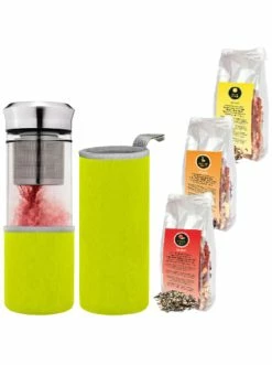 Bestes Angebot 🌟 Kaffee- & Teegeschirr Creano Teamaker Grün 400ml + 3x 60 G Früchte-Kräuter-Tee Günstig Kaufen 🌟