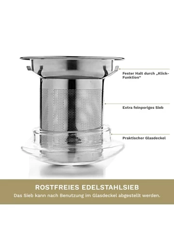 Beste Bewertungen von ✔️ Kaffee- & Teegeschirr Creano Teeglas "all-in-one" Mit Edelstahlfilter - 400ml Günstig Kaufen 💯 5 Beste Bewertungen von ✔️ Kaffee- & Teegeschirr Creano Teeglas "all-in-one" Mit Edelstahlfilter - 400ml Günstig Kaufen 💯 - Image 3