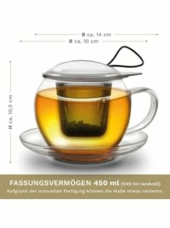 Budget ⌛ Kaffee- & Teegeschirr Creano TeeGlas "Jumbo" - 450ml Günstig Kaufen 🤩 -Günstiges Creano Geschäft creano teeglas jumbo 450ml 3