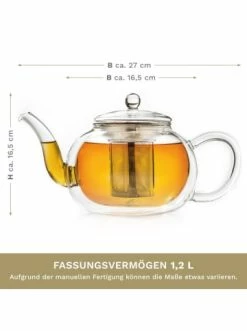 Angebote 🥰 Kaffee- & Teegeschirr Creano Teekanne „Doppelwand Flach 1,2L“ Aus Hitzebeständigem Glas Günstig Kaufen ❤️ -Günstiges Creano Geschäft creano teekanne doppelwand flach 1 2l aus hitzebestandigem glas 4