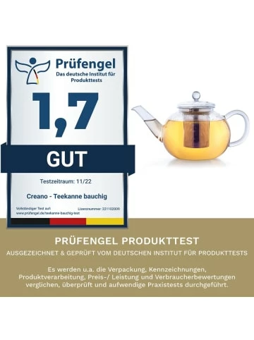 Aktion 💯 Kaffee- & Teegeschirr Creano Teekanne "flach 1,2L" Aus Hitzebeständigem Glas Günstig Kaufen 😍 7 Aktion 💯 Kaffee- & Teegeschirr Creano Teekanne "flach 1,2L" Aus Hitzebeständigem Glas Günstig Kaufen 😍 - Image 5