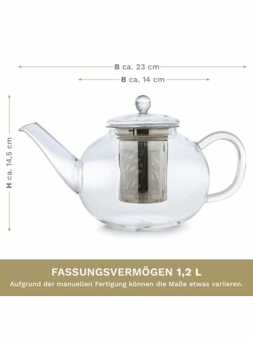 Aktion 💯 Kaffee- & Teegeschirr Creano Teekanne "flach 1,2L" Aus Hitzebeständigem Glas Günstig Kaufen 😍 8 Aktion 💯 Kaffee- & Teegeschirr Creano Teekanne "flach 1,2L" Aus Hitzebeständigem Glas Günstig Kaufen 😍 - Image 6
