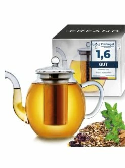 Billig 🔔 Kaffee- & Teegeschirr Creano Teekanne "hoch 1,0L" Aus Hitzebeständigem Glas Günstig Kaufen 😍