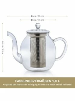 Billig 🔔 Kaffee- & Teegeschirr Creano Teekanne "hoch 1,0L" Aus Hitzebeständigem Glas Günstig Kaufen 😍 14 Billig 🔔 Kaffee- & Teegeschirr Creano Teekanne "hoch 1,0L" Aus Hitzebeständigem Glas Günstig Kaufen 😍 -Günstiges Creano Geschäft creano teekanne hoch 1 0l aus hitzebestandigem glas 5