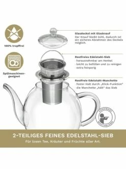 Am billigsten 🔔 Kaffee- & Teegeschirr Creano Teekanne "hoch 1,5L" Aus Hitzebeständigem Glas Günstig Kaufen 🌟 11 Am billigsten 🔔 Kaffee- & Teegeschirr Creano Teekanne "hoch 1,5L" Aus Hitzebeständigem Glas Günstig Kaufen 🌟 -Günstiges Creano Geschäft creano teekanne hoch 1 5l aus hitzebestandigem glas 2